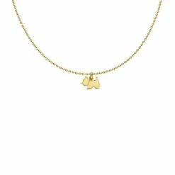 Collier Ras Du Cou MINI SCOTTIE - Or Jaune