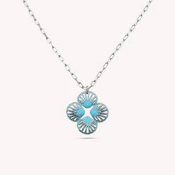 Sautoir COQUIPOP - Bleu / Argenté