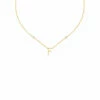 Collier Ras Du Cou LETTRE F - Cristal / Doré