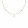 Collier Ras Du Cou LETTRE O - Cristal / Doré