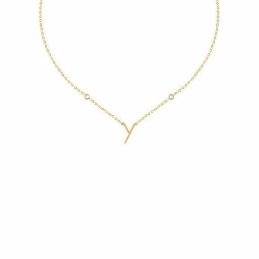 Collier Ras Du Cou LETTRE Y - Cristal / Doré -AGATHA Soldes 02670191 137 TU 01