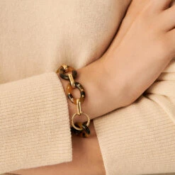 Collier Mi-long BOUCLE - Ecaille / Doré 5 Collier Mi-long BOUCLE - Ecaille / Doré -AGATHA Soldes 02680142 173 TU M2