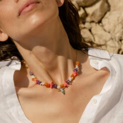 Collier Ras Du Cou RODEO - Multicolore / Doré -AGATHA Soldes 02680190 256 TU M2