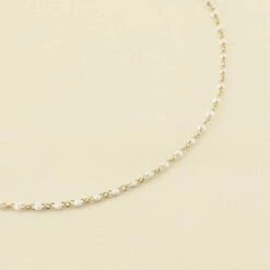 Collier Ras Du Cou SMARTY - Blanc / Doré