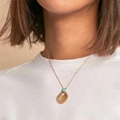 Collier Mi-long ARLEQUIN - Amazonite -AGATHA Soldes 02681156 148 TU M2