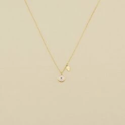 Collier Ras Du Cou CYCLADES - Rose Pâle/ Doré