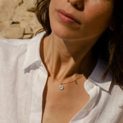 Collier Ras Du Cou CYCLADES - Rose Pâle/ Doré -AGATHA Soldes 02681160 895 TU M2