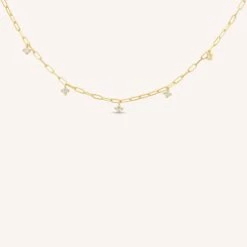 Collier Ras Du Cou HERA - Cristal / Doré