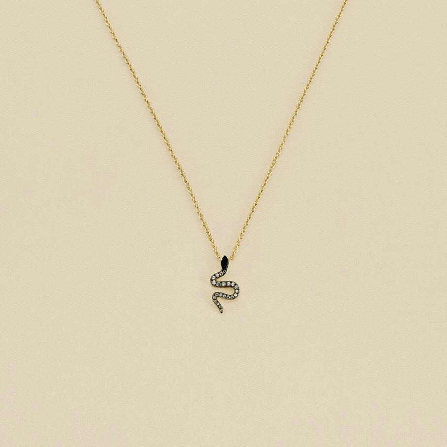 Collier Ras Du Cou SNAKY - Cristal / Gun 1 Collier Ras Du Cou SNAKY - Cristal / Gun