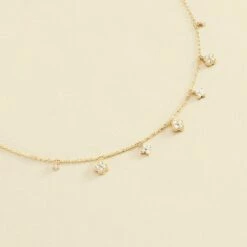 Collier Ras Du Cou BELOVED - Cristal / Doré