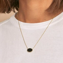 Collier Mi-long ATMA - Onyx/ Vert 6 Collier Mi-long ATMA - Onyx/ Vert -AGATHA Soldes 02690140 513 TU M1